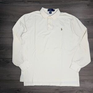 Polo by Ralph Lauren Long Sleeve White Cotton Polo Shirt- BRAND NEW